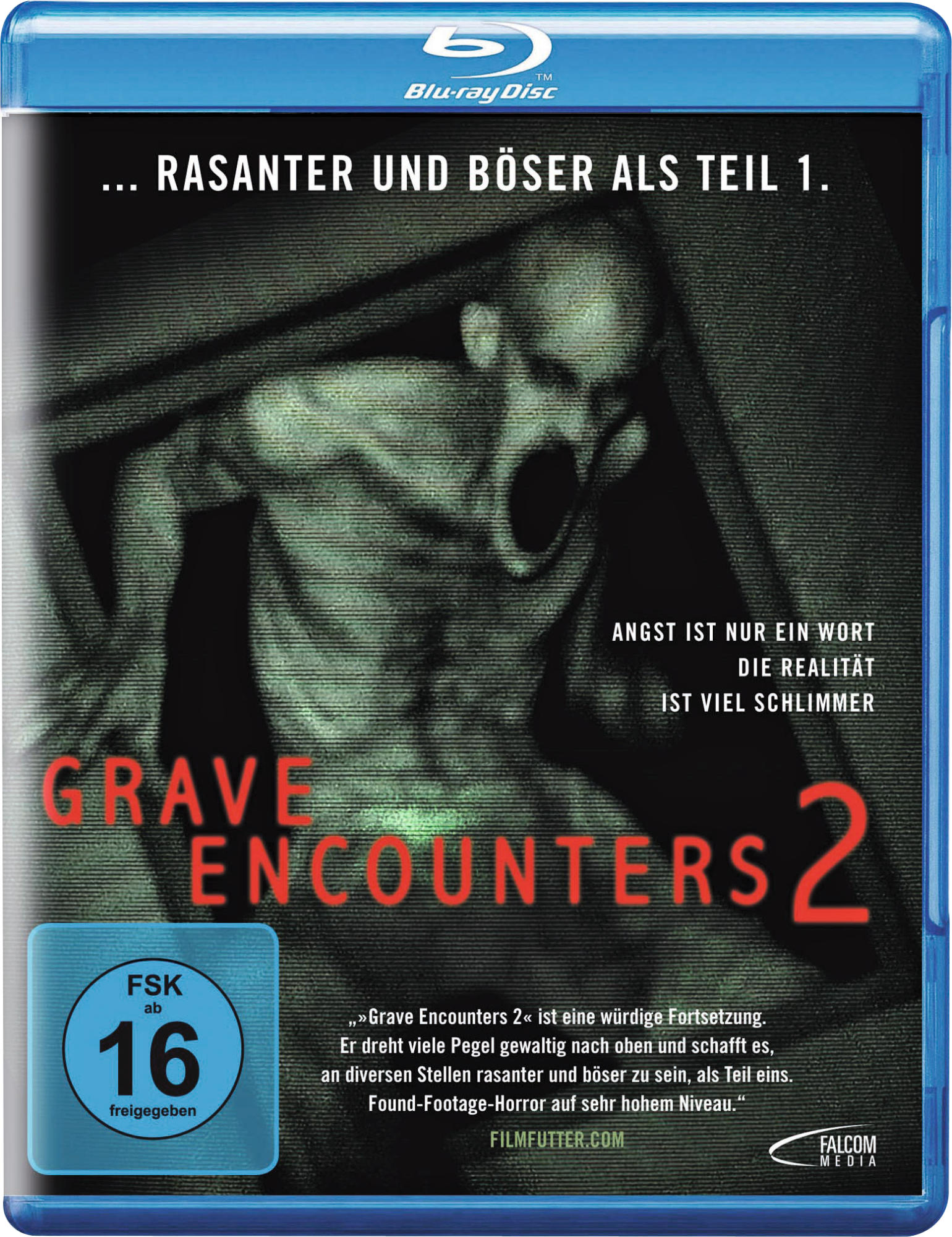 Filmcover, Grave Encounters 2, mit einer gruseligen Figur.