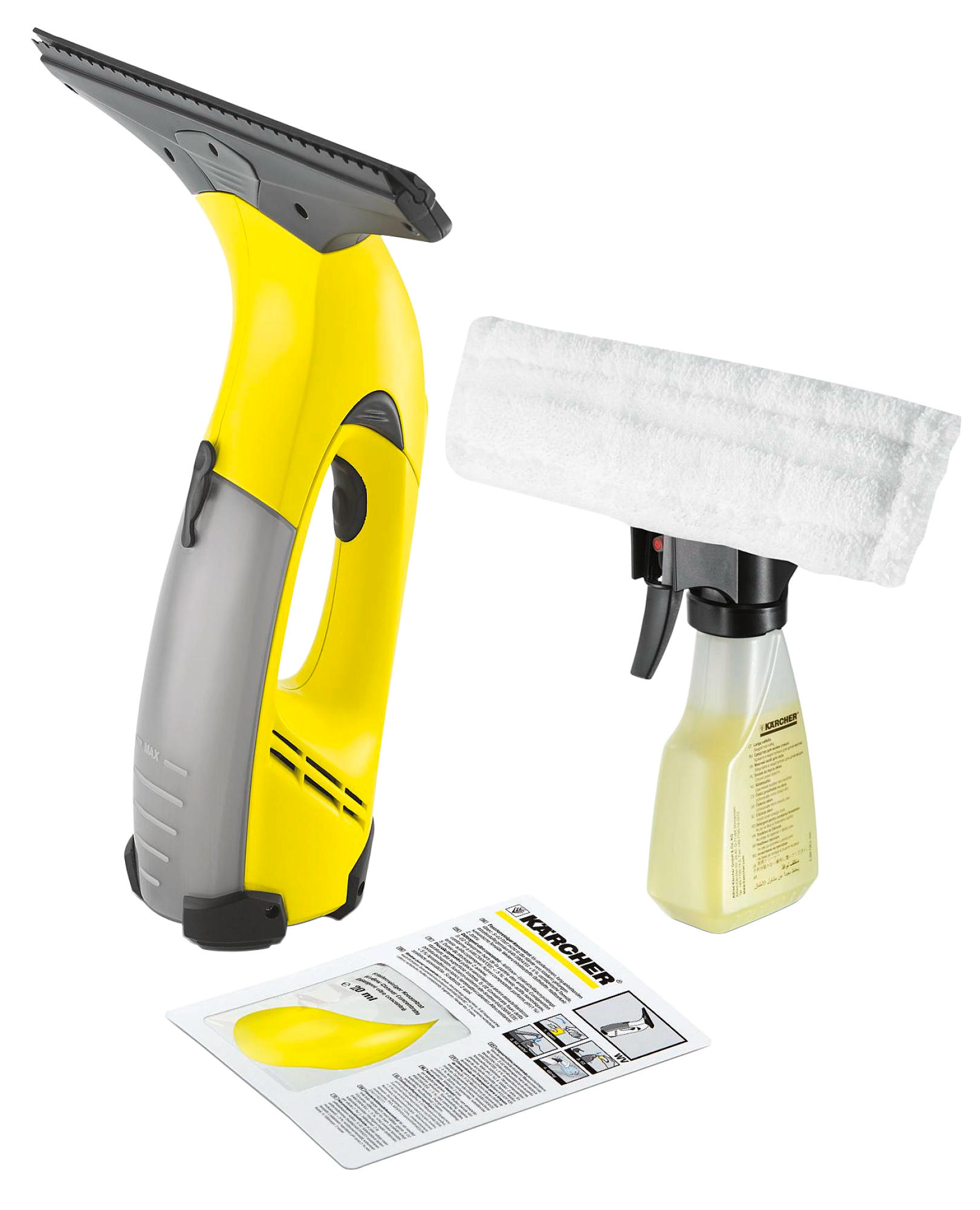 Limpiacristales - Karcher WV 50 Plus Recargable, Especial ventanas y cristales, Batería de litio