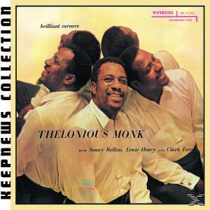 Album borító a Thelonious Monk zenekarral, mosolyogva, zenekari tagokkal körülvéve.