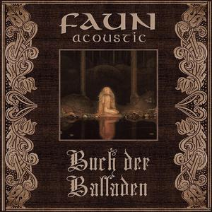 Albumcover: FAUN akustisch. Eine Frau in einem See. Dunkler Holzrahmen.