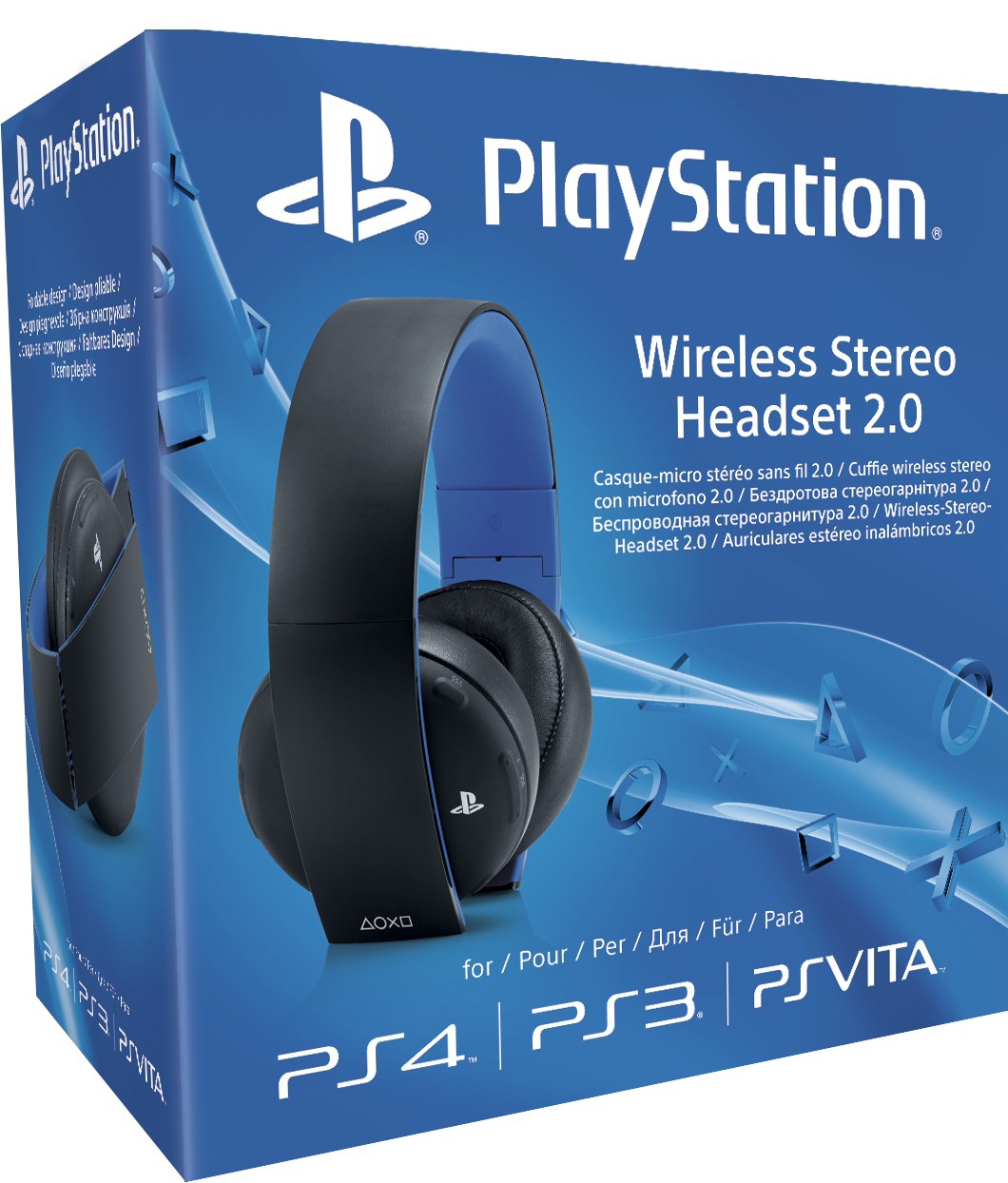 SONY PS4 Wireless Headset Schwarz/blau