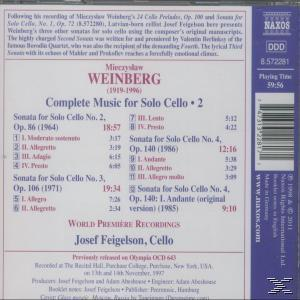 Josef Feigelson - Werke Für Solo Cello Vol.2  - (CD)