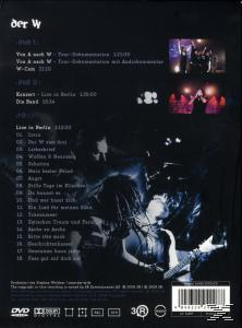 DVD-Cover: schwarzer Hintergrund mit Bandmitgliedern, Bühnenlichtern und Text über ein Konzert.
