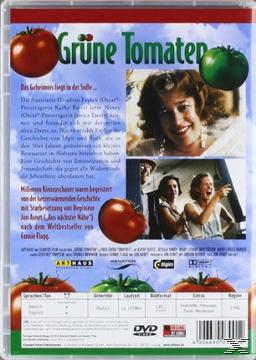 DVD-Cover für 'Grüne Tomaten'. Zeigt eine lächelnde Frau und Tomaten. Text auf Deutsch.