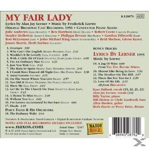 CD-Cover: My Fair Lady, Text- und Musikangaben. Weißer Hintergrund.
