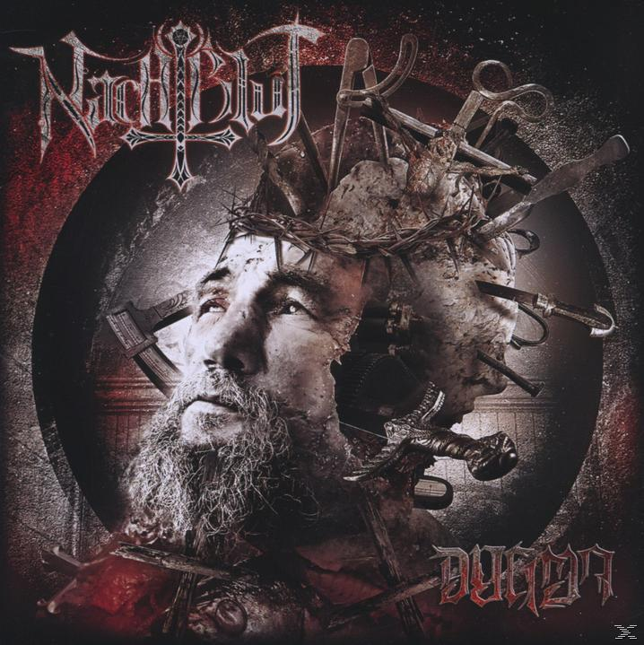 Albumcover: Mann mit Werkzeugkrone, ein dunkles, dramatisches Bild.