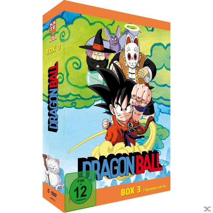 Dragon Ball Box-Set mit Anime-Charakteren. Die Box ist grün und blau.