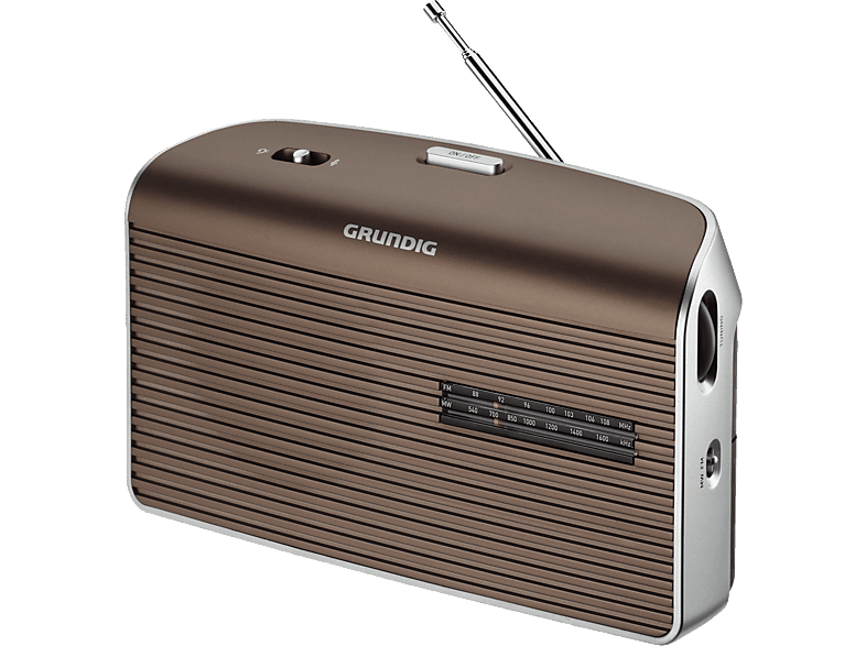 GRUNDIG Music 60 Radio, Analog, FM, AM, Braun/Silber Radio in Braun ...