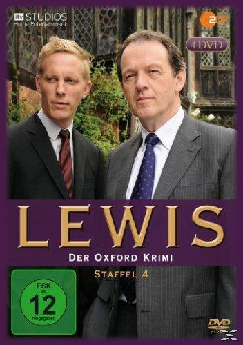 DVD-Cover für Lewis: The Oxford Murders-Serie. Zwei Männer in Anzügen sind auf dem Cover. Lila Hintergrund.