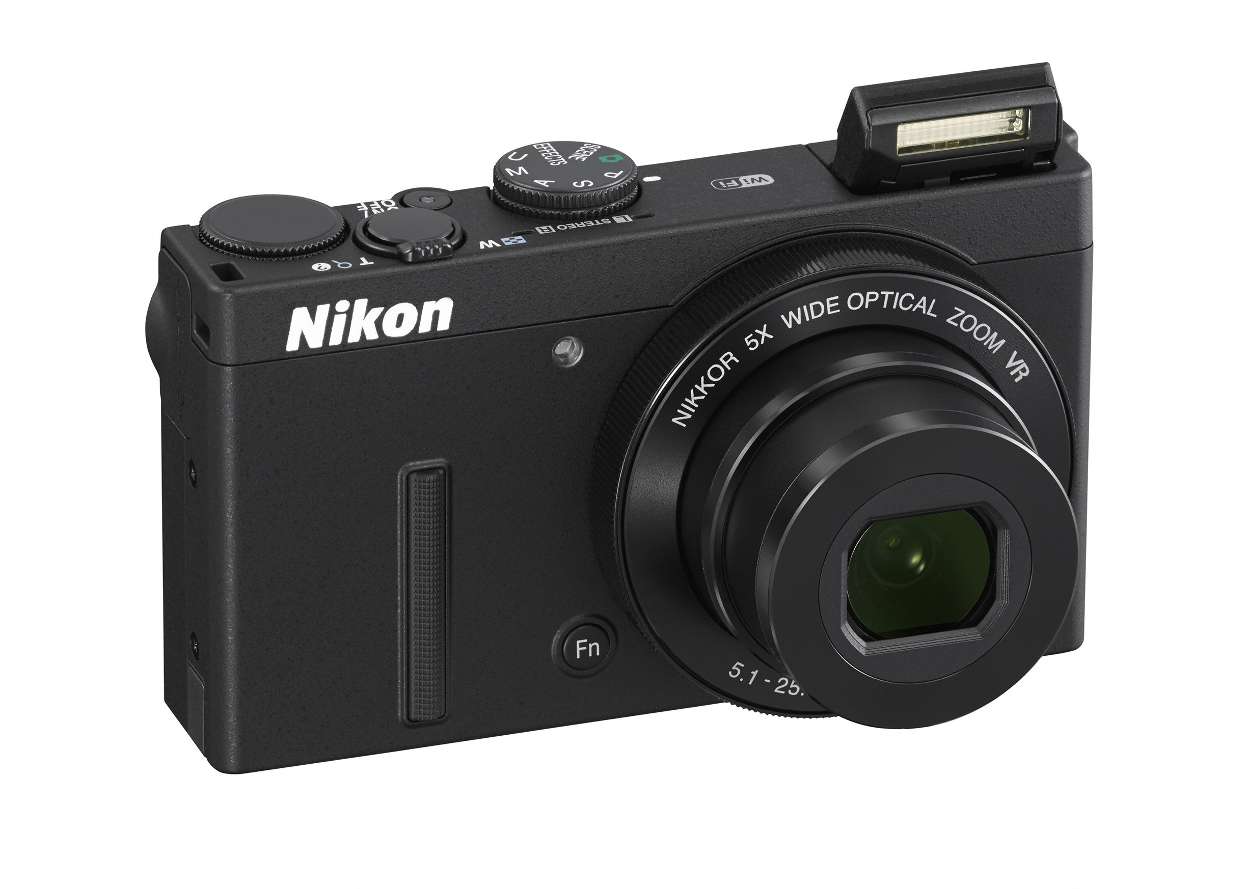 NIKON Coolpix P 340 schwarz Kompaktkamera Schwarz, 5x opt. Zoom, TFT-LCD, WLAN