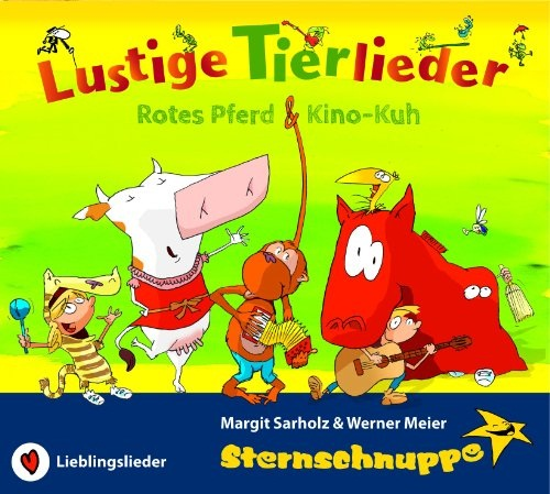Buntes Kinderbuchcover mit Zeichentieren und Text.