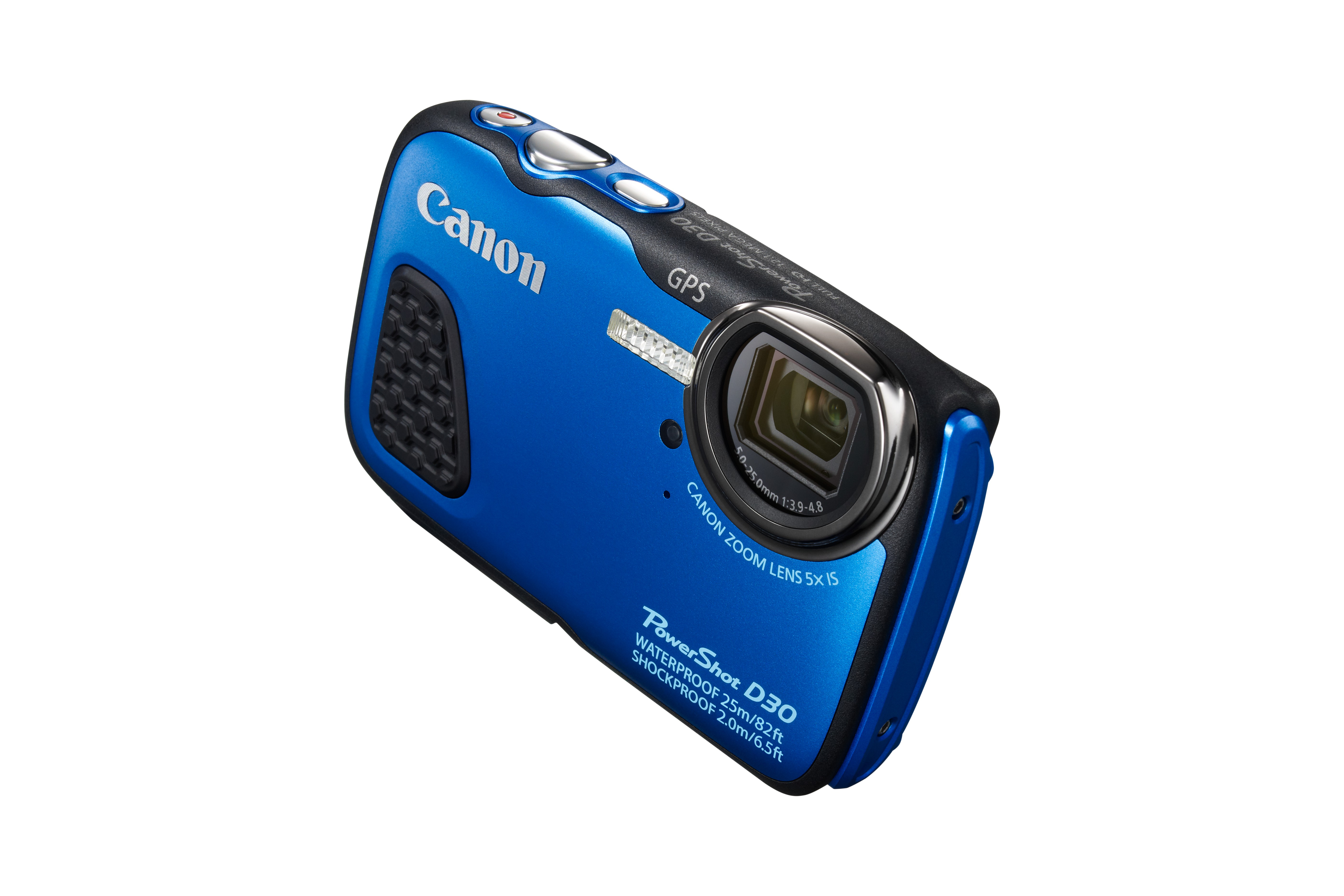 CANON PowerShot D30 Digitalkamera Blau, 5x opt. Zoom, PureColor-LCD-II (TFT)