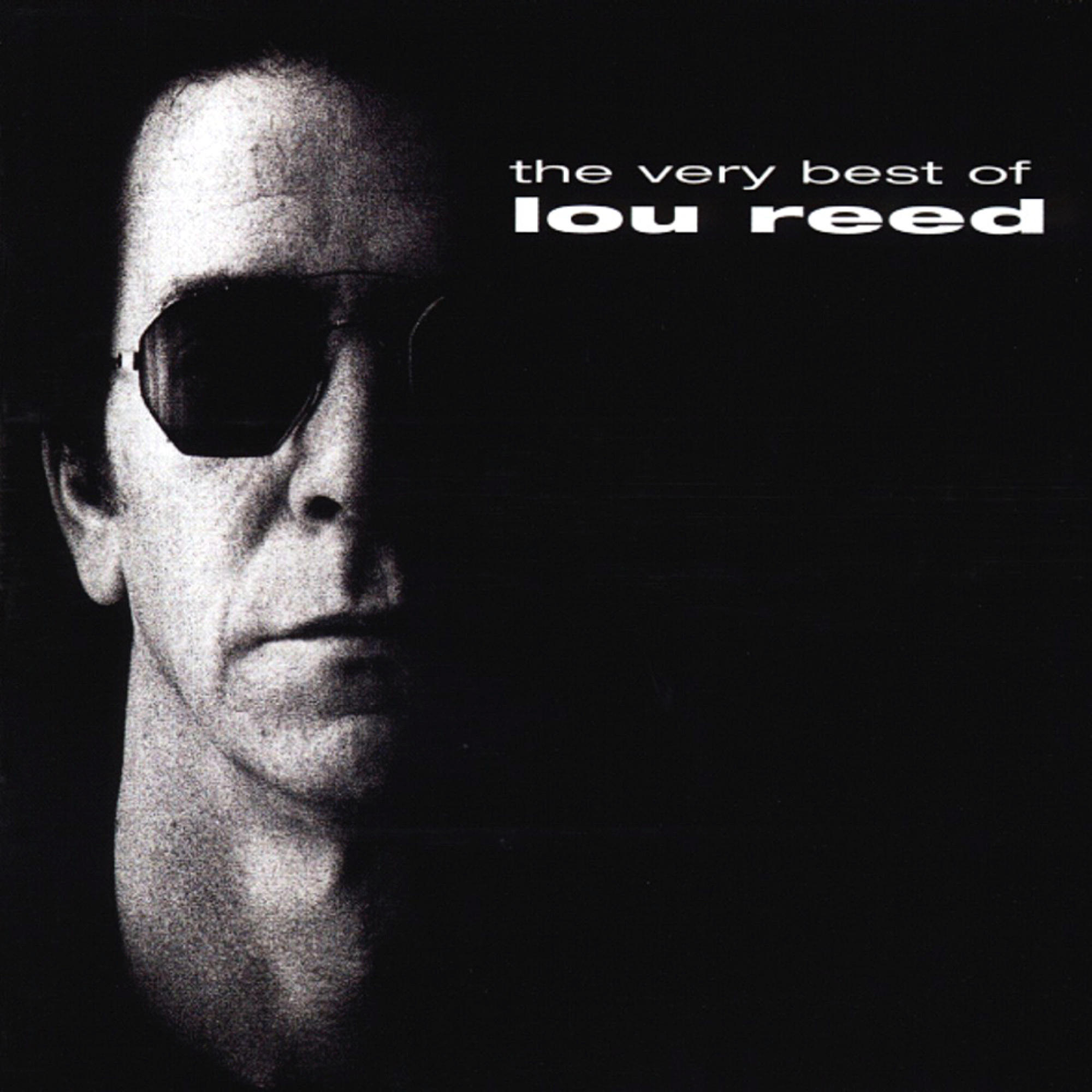 Albumcover: Lou Reed, Gesicht teilweise im Schatten. Text: The Very Best Of Lou Reed.