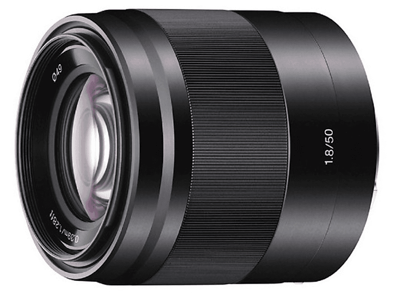 SONY SEL50F18 Schwarz) (Objektiv E-Mount, Circulare 50 mm Sony f/1.8 Blende OSS, - für