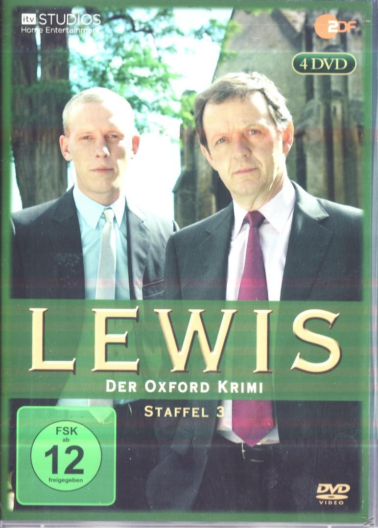 DVD-Cover der Fernsehserie 'Lewis'. Zwei Männer in Anzügen stehen vor einer Kirche.