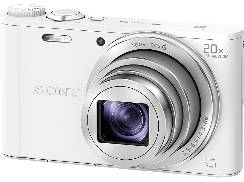 SONY Cyber-shot DSC-WX350 NFC Digitalkamera Weiß, , 20x opt. Zoom, TFT-LCD, Xtra Fine, WLAN
