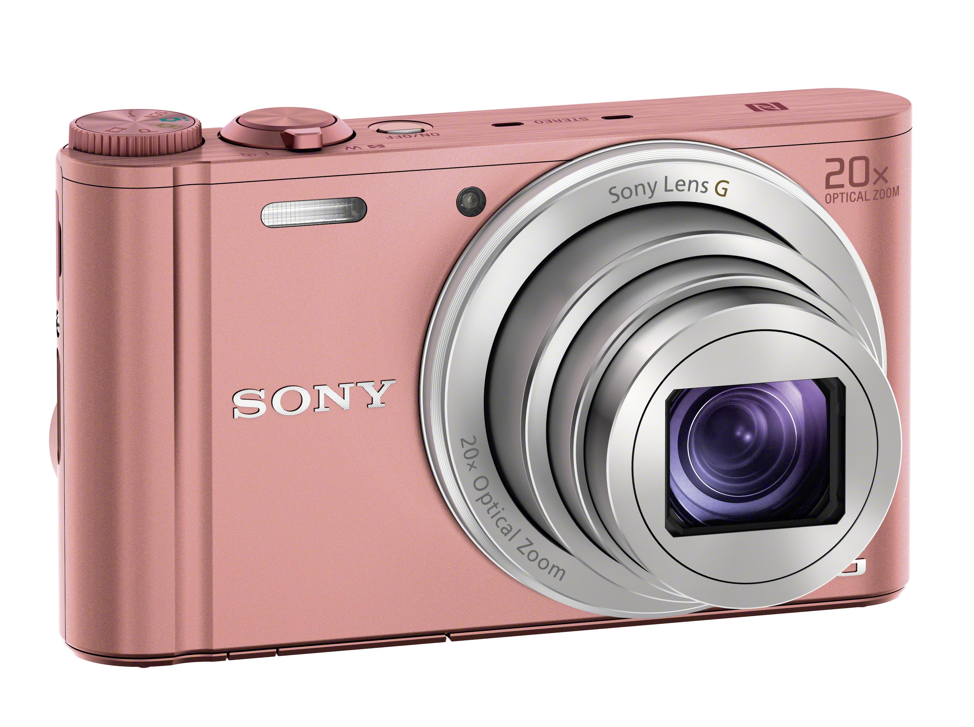 SONY Cyber-shot DSC-WX350 NFC Digitalkamera Pink, 20x opt. Zoom, TFT-LCD, Xtra Fine, WLAN