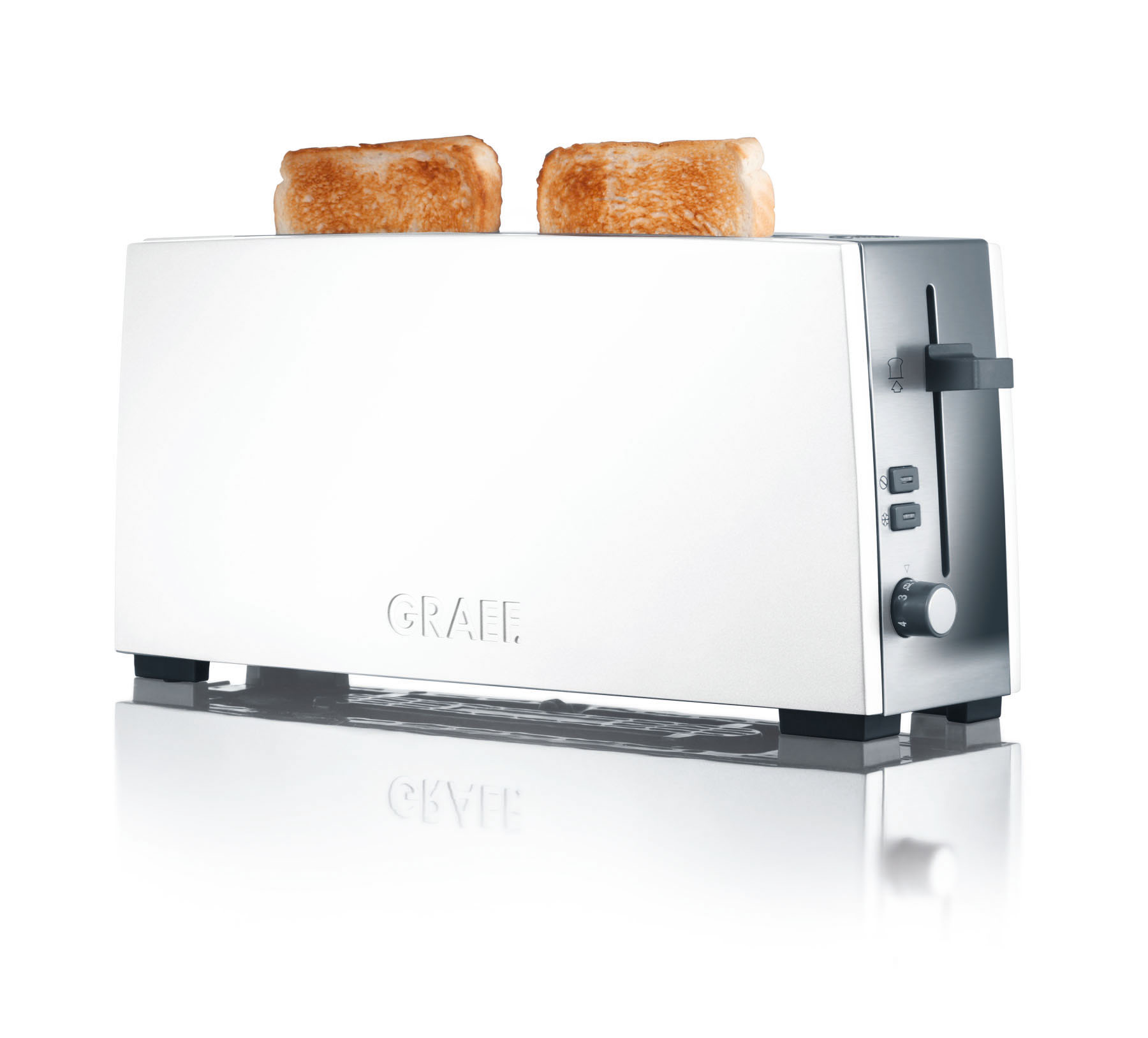 GRAEF TO 91 Toaster Weiß (880 Watt, Schlitze: 1)