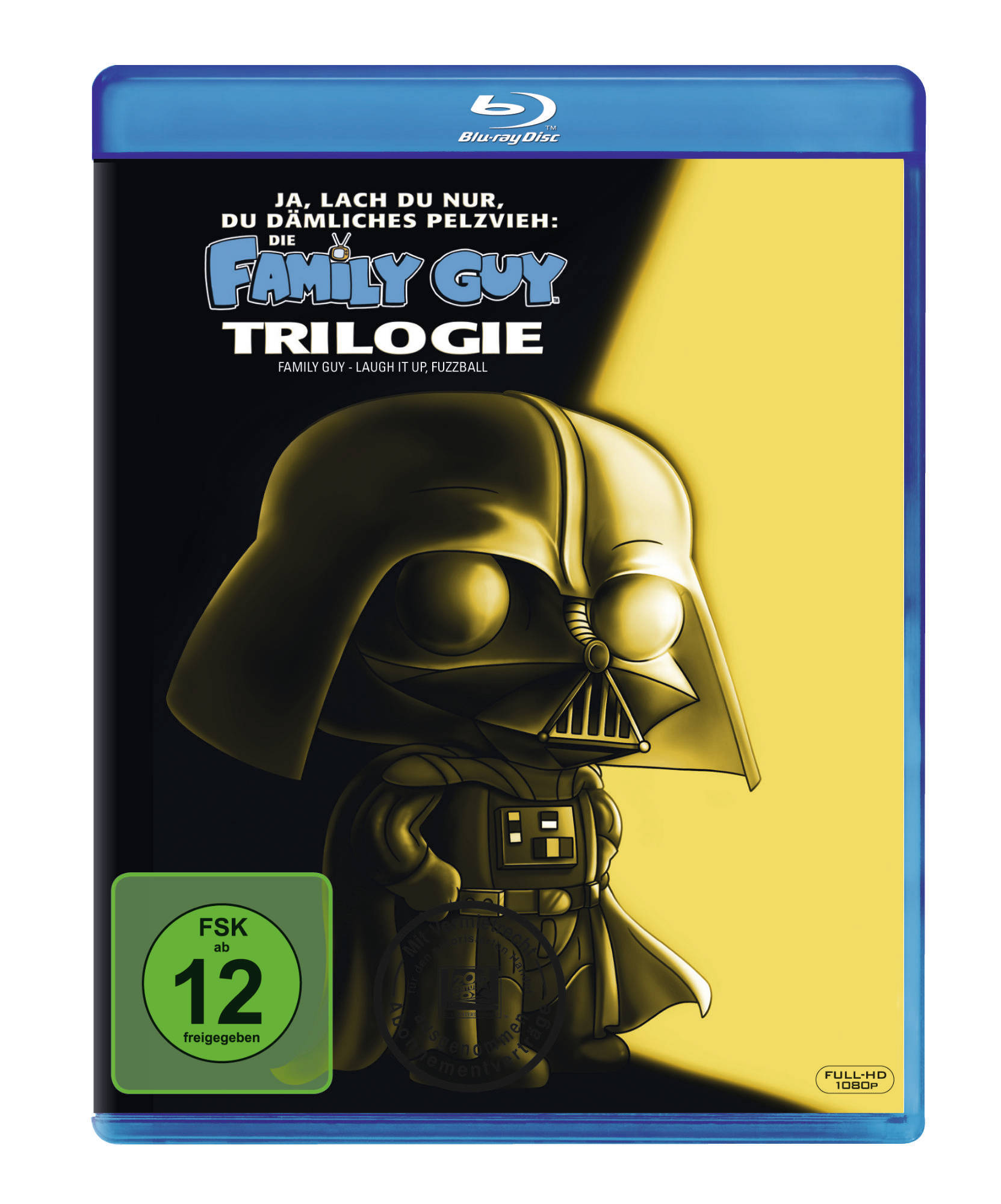Family-Guy-Filmcover mit Darth-Vader-ähnlicher Figur.