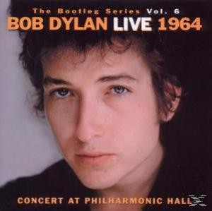 Albumcover von Bob Dylan Live 1964, mit seinem Portrait.