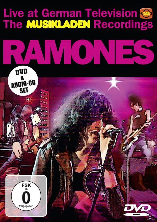 Ramones DVD-Cover. Die Band live auf der Bühne.