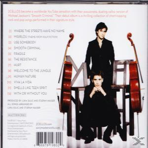 CD-Cover-Rückseite mit Bandmitgliedern, Celli und Titelliste.