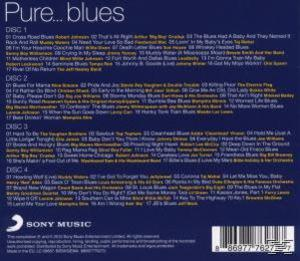CD-Cover mit Titellisten von Blues-Musik. Das Cover ist dunkelblau mit weißem Text. Das Sony Music-Logo befindet sich unten.