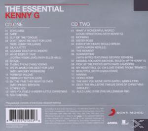 Albumcover mit Songlisten, "THE ESSENTIAL KENNY G" ist der Titel.