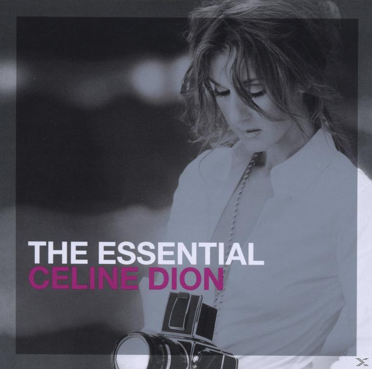 Celine Dion CD-Cover. The essential Celine Dion. Ein Foto von Celine Dion in einem weißen Hemd.