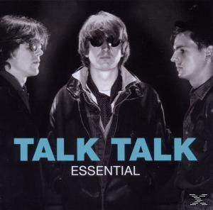 Albumcover: Drei Männer, Bandmitglieder, vor dunklem Hintergrund. Text: TALK TALK, ESSENTIAL.
