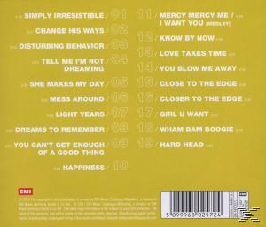 Rückseite einer CD-Hülle, mit gelbem Hintergrund und einer Titelliste.