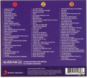 Rückseite einer CD-Hülle. Tracklisten auf lila Hintergrund. RCA Victor- und Sony Music-Logos sind sichtbar.