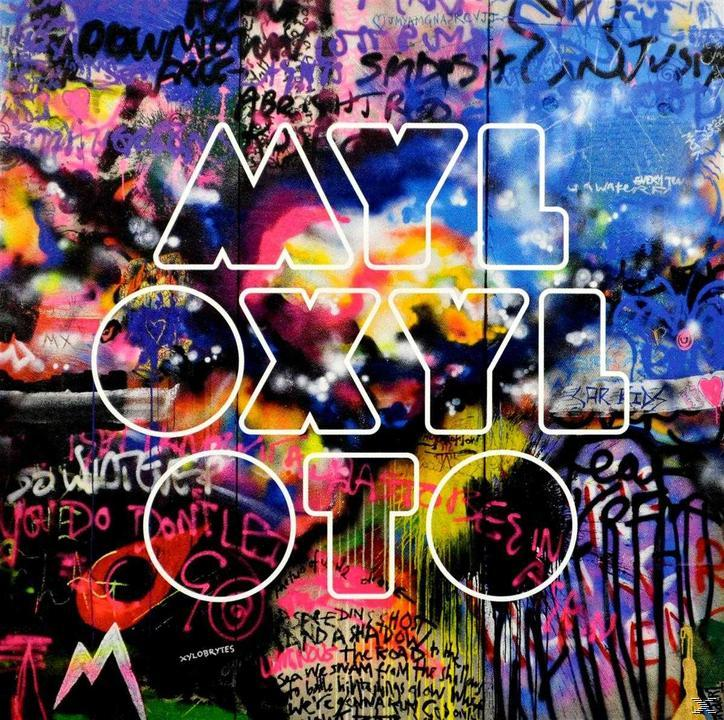 Albumcover: Buntes Graffiti mit weißem Text-Overlay: MYLO XYLOTO.