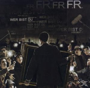 Albumcover mit einer Person, die ein Bild hält. Titel: F.R. - Wer bist du?
