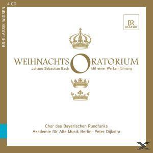 CD-Cover mit goldenen Kronen und Text 'Weihnachts-Oratorium', weißem Hintergrund und braunem Rand.