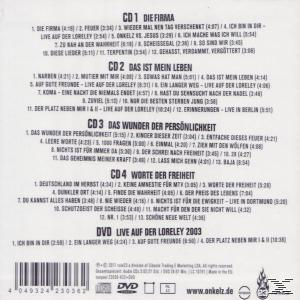 CD-Cover mit Titellisten auf Deutsch. Das Cover hat ein dunkles, grün getöntes Design.