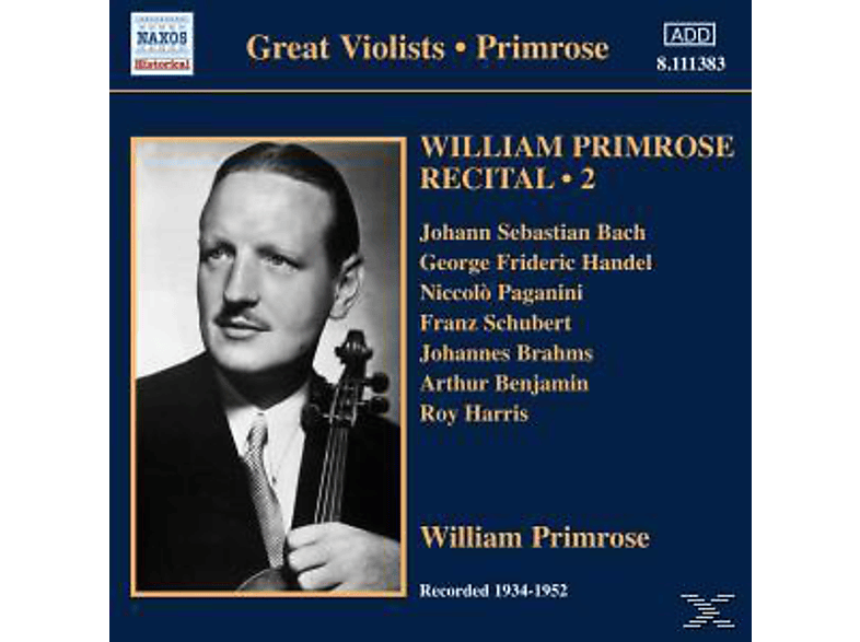 William Primrose - Recital Vol.2 - (CD)