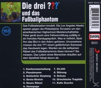 Rückseite eines CD-Hülls. Text auf Deutsch über eine Geschichte, einen Fußball und ein Logo.