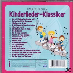 CD-Cover. Kinder spielen Instrumente, Text: Unsere Besten Kinderlieder-Klassiker.