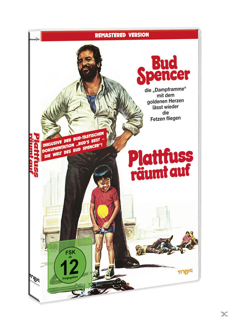 Ein Filmplakat mit Bud Spencer und einem Kind. Der Titel ist auf Deutsch.