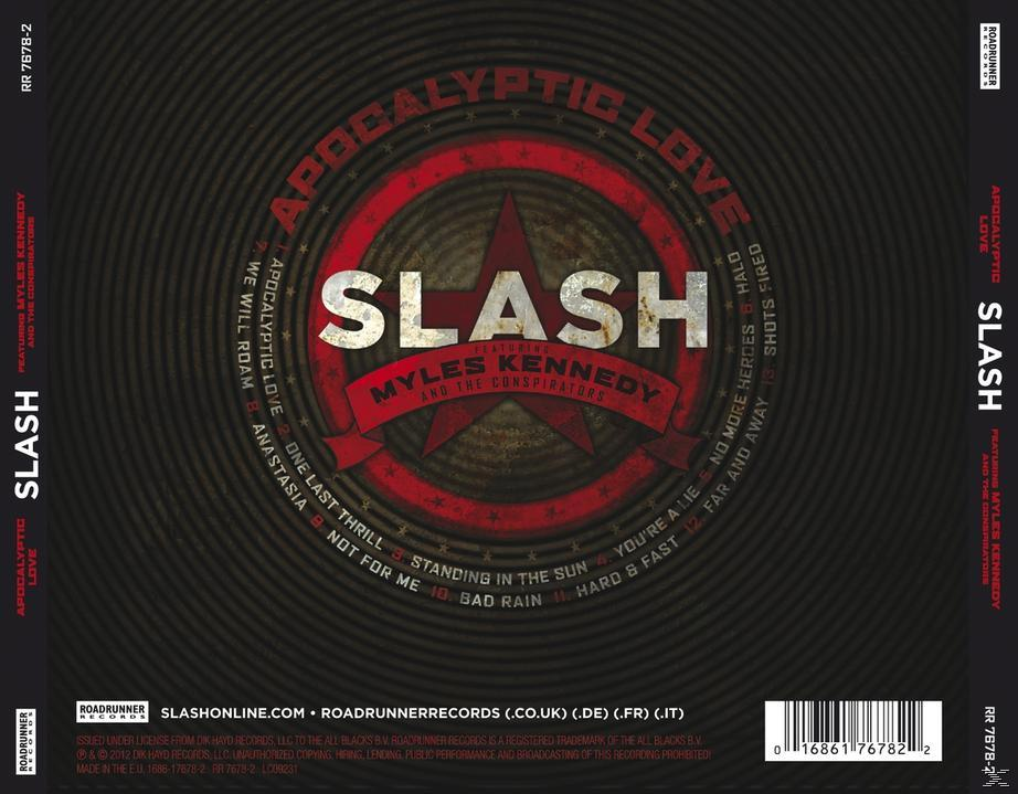 Albumcover: Slash, rot-schwarzes Design, mit Trackliste und Bandnamen.