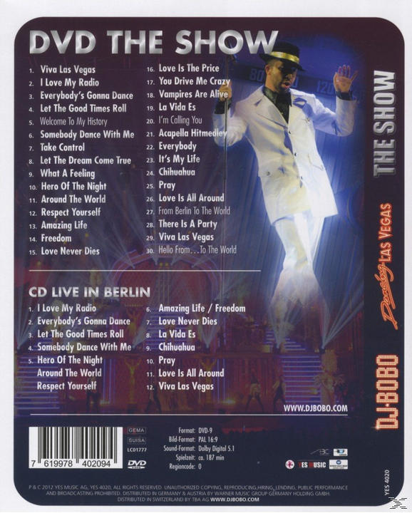 DJ Bobo - DANCING LAS VEGAS-THE SHOW LIVE IN BERLIN  - (DVD + CD)