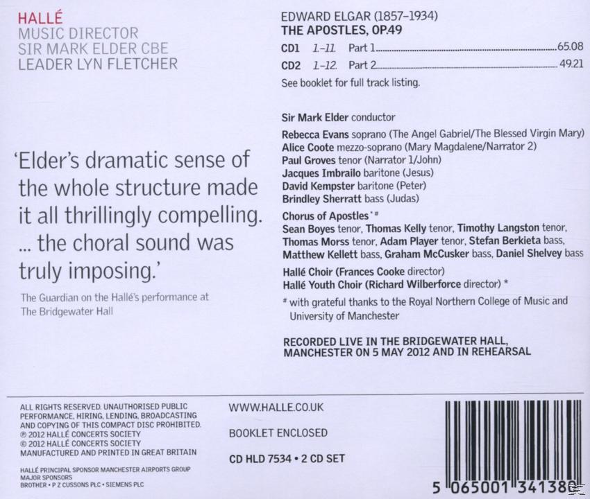 Sir Mark Elder, Hallé Orchestra And Chorus - The Apostels op.49  - (CD)