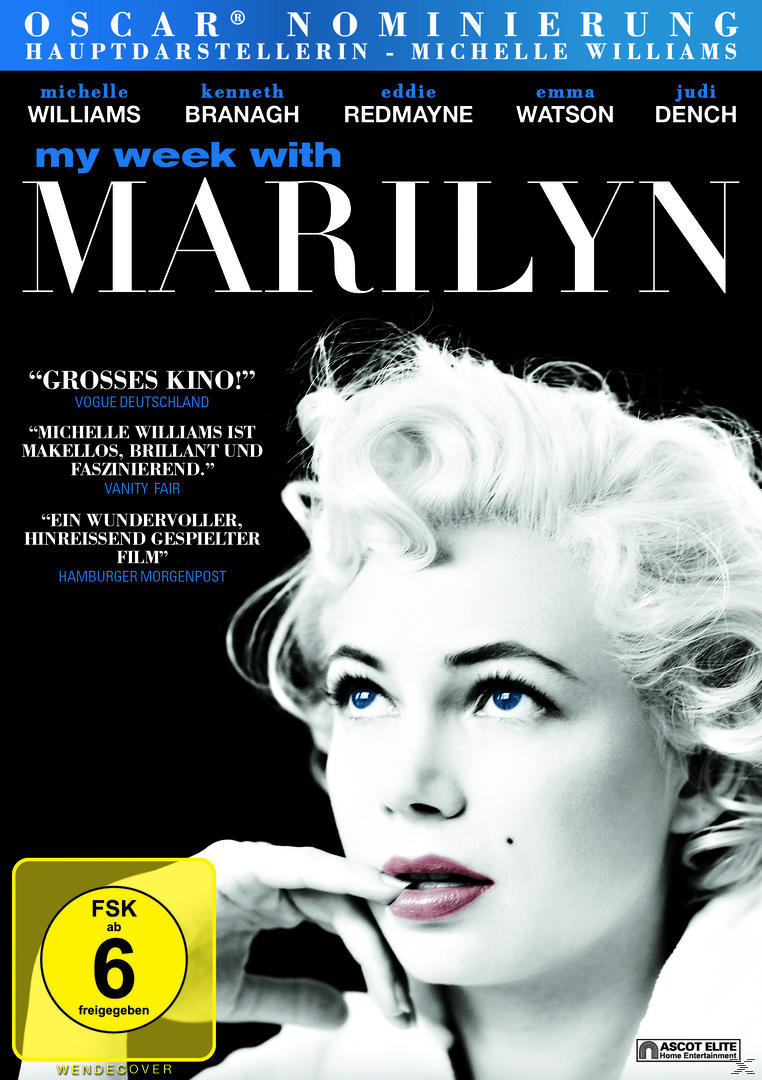 Filmcover von 'My Week with Marilyn' mit Marilyn Monroe.