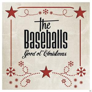 Albumcover mit Sternen. Titel: The Baseballs, Good ol' Christmas. Rote Sterne und Schneeflocken auf cremefarbenem Grund.