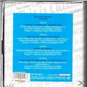 Albumcover mit Titelliste in Blau. Text auf Deutsch von Richard Wagner. CD-Infos.