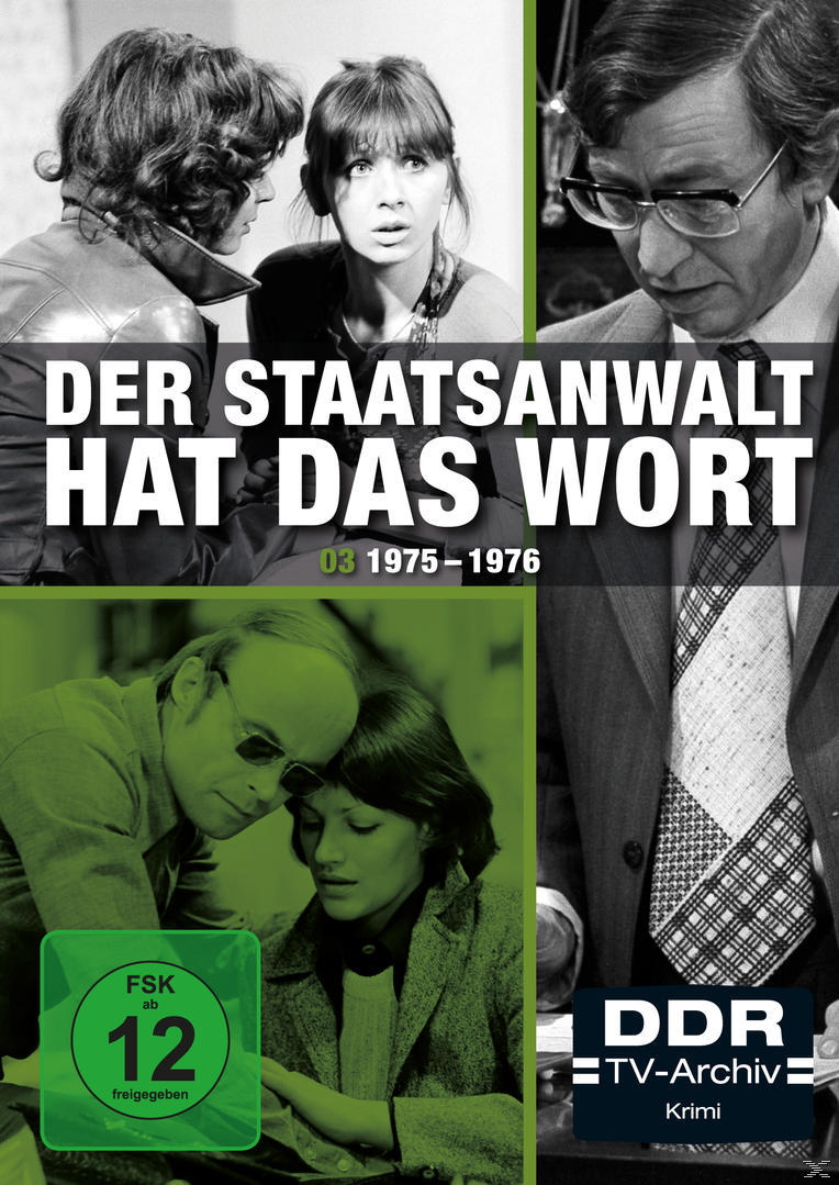 DVD-Cover mit einer Collage von Bildern aus einer deutschen Fernsehserie. Text: Der Staatsanwalt hat das Wort.