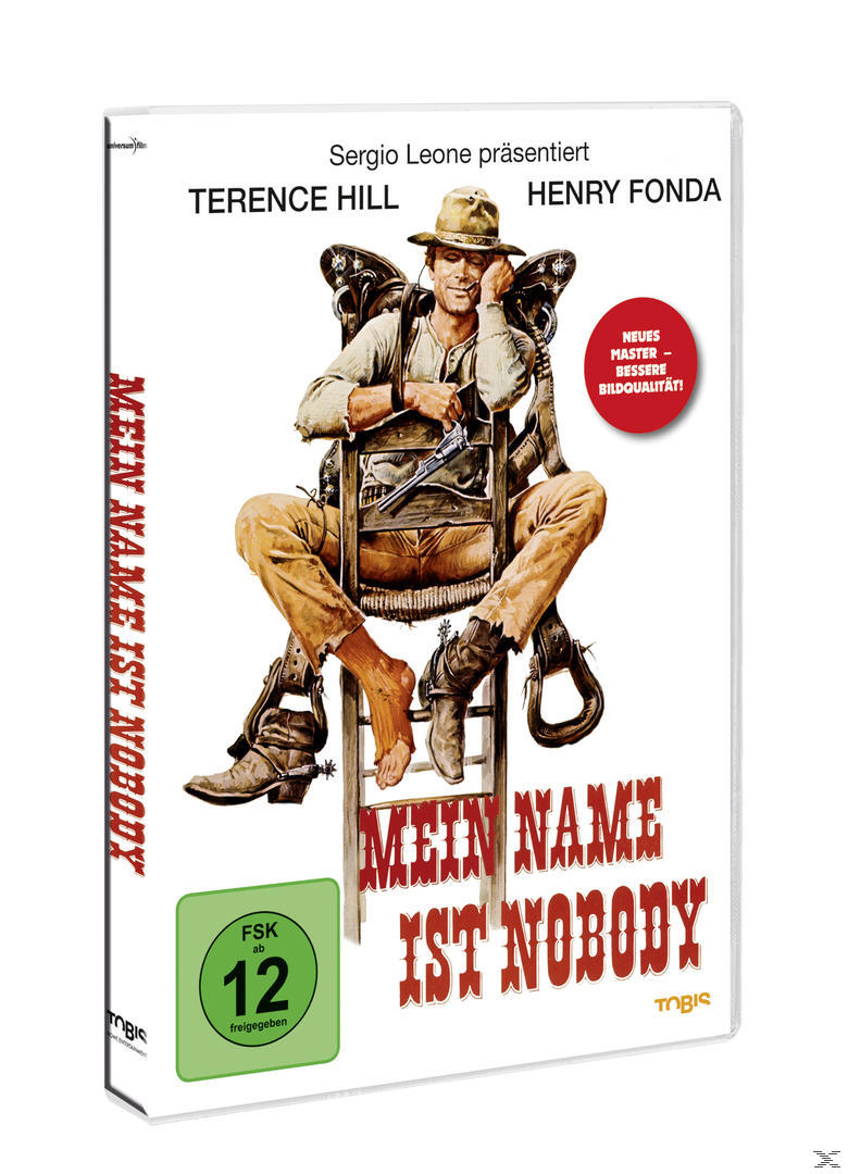 DVD-Cover: Western-Filmszene, Mann in Cowboy-Kleidung, Titel: Mein Name ist Nobody.