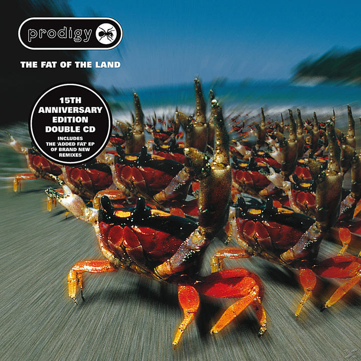 Albumcover mit Krabben am Strand und dem Bandnamen 'Prodigy'.