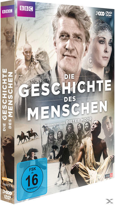DVD-Cover: Die Geschichte des Menschen. Männer in historischen Kostümen.